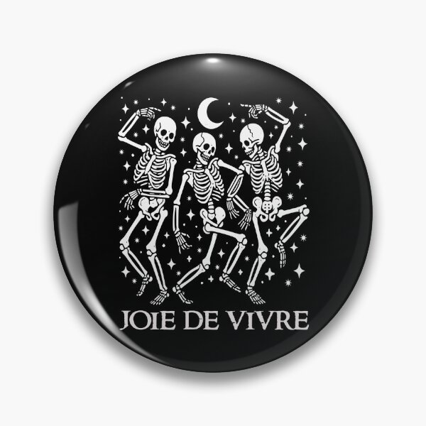 Item preview, Joie De Vivre French Dancing Skeletons Funny Halloween Goth Dark Humor  designed and sold by Bad Kitty Designz.