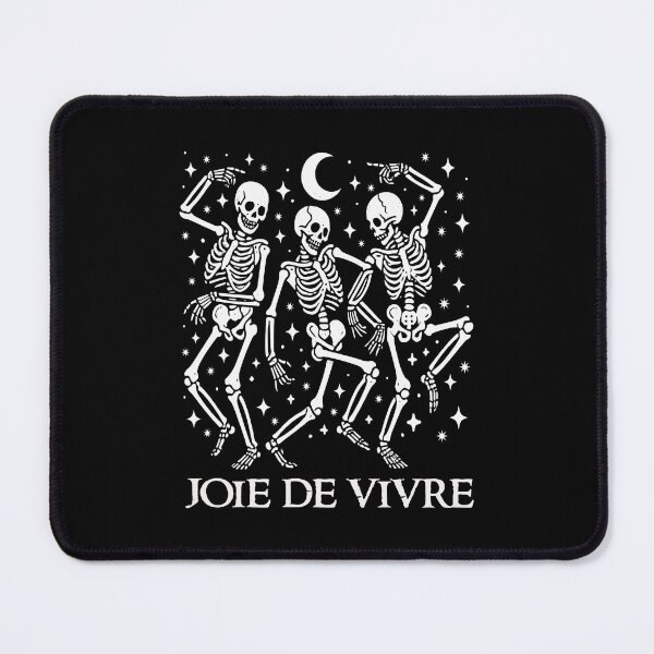 Item preview, Joie De Vivre French Dancing Skeletons Funny Halloween Goth Dark Humor  designed and sold by Bad Kitty Designz.