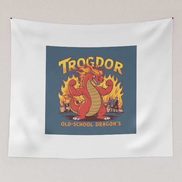 Item preview, Trogdor the Burninator - Fiery Nostalgic Cartoon Dragon designed and sold by Colorful-Garden.