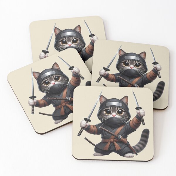 Item preview, Samurai Cat | Cute Ninja Kitten designed and sold by Chic-Fun.