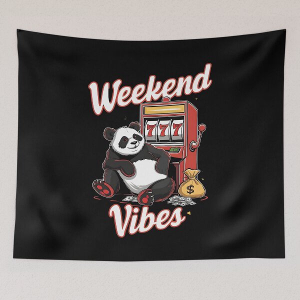 Item preview, Casino Gambling Panda Weekend Vibes  designed and sold by SloganExpress.
