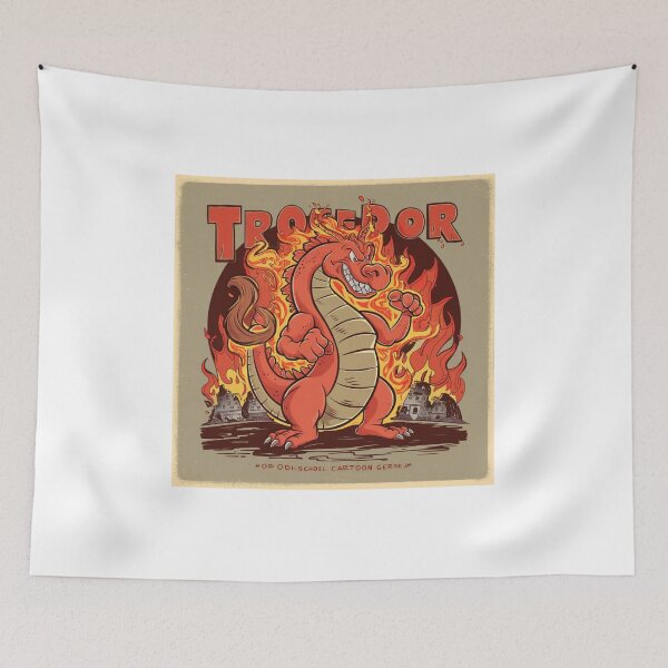 Item preview, Trogdor the Burninator - Fiery Nostalgic Cartoon Dragon designed and sold by Colorful-Garden.