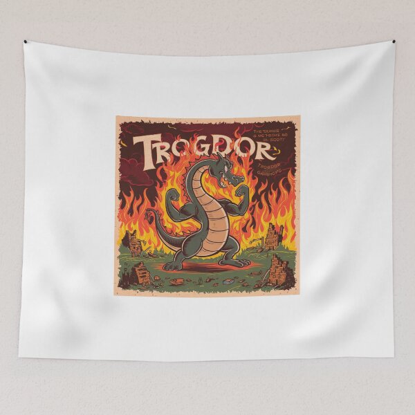 Item preview, Trogdor the Burninator - Fiery Nostalgic Cartoon Dragon designed and sold by Colorful-Garden.
