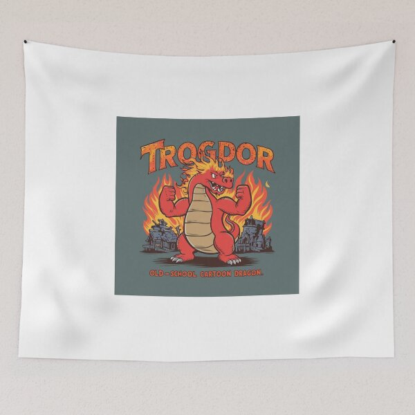 Item preview, Trogdor the Burninator - Fiery Nostalgic Cartoon Dragon designed and sold by Colorful-Garden.