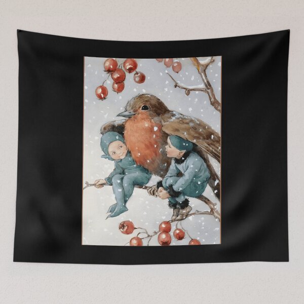 Item preview, 416 Christmas Elves Sheltering With A Robin - Margaret Tarrant	 designed and sold by gdmbgttepbl32.