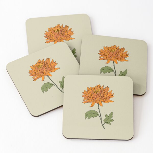 Item preview, Orange flower Chrysanths (Chrysanthemum) designed and sold by Atlantico54.