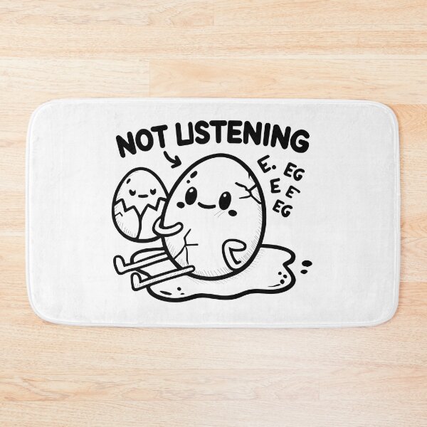 Item preview, Funny 'Not Listening' Cracked Egg Cartoon  designed and sold by KARTICK DUTTA.