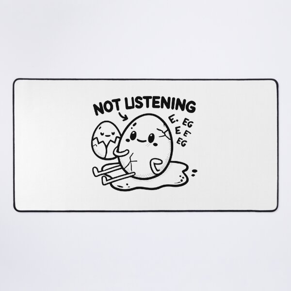 Item preview, Funny 'Not Listening' Cracked Egg Cartoon designed and sold by KARTICK DUTTA.