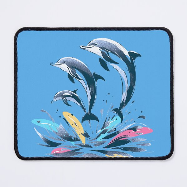 Item preview, Dolphins Jump and Dance in the Ocean designed and sold by EllyArtStudio.