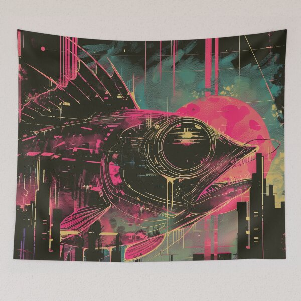 Item preview, Cyberpunk City Fish designed and sold by WaveVisions.