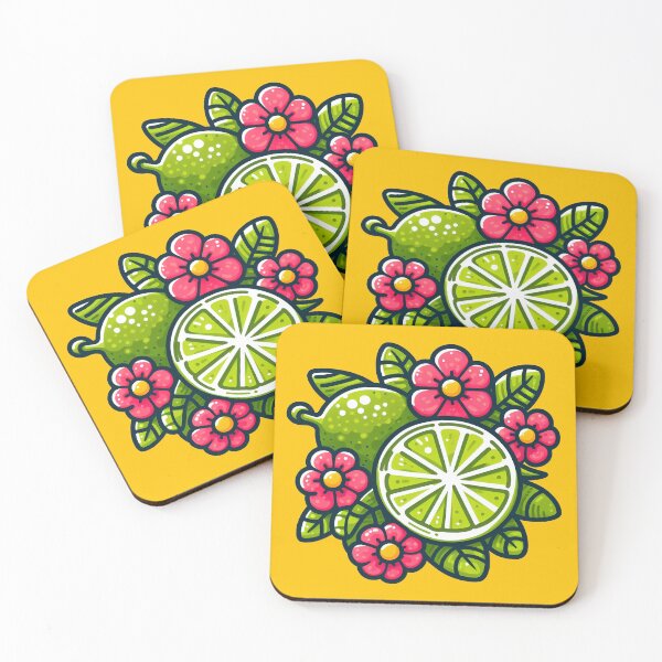 Item preview, Lime with Flowers designed and sold by DistantIsland.