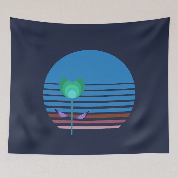 Item preview, Coastal Style Bauhaus Inspired Retro Sunset Flower 3 of 4 designed and sold by Beachy.