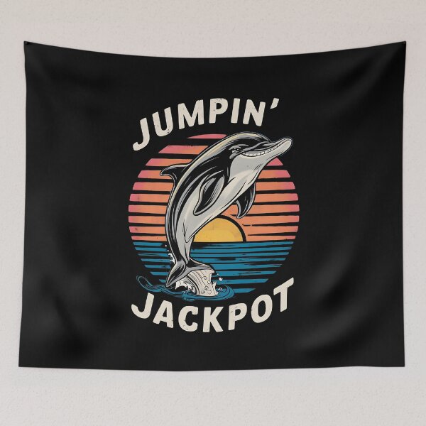 Item preview, Casino Gambling Dolphin Jackpot designed and sold by SloganExpress.