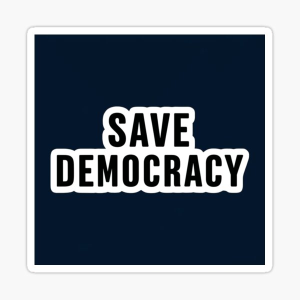 Artikel-Vorschau von Aufkleber „Rettet die Demokratie“, designt und verkauft von Tape2Sticker.