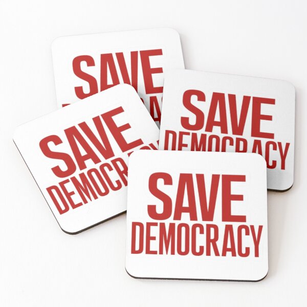 Item preview, save democracy sticker designed and sold by Tape2Sticker.