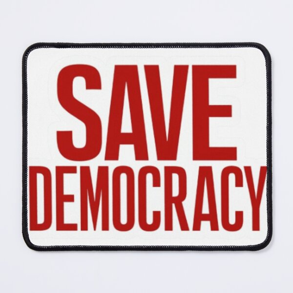 Item preview, save democracy sticker designed and sold by Tape2Sticker.