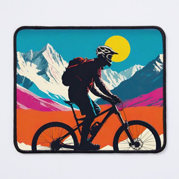 Item preview, MTB Rider Silhouette Against Sunset designed and sold by GrizzlyCollective.