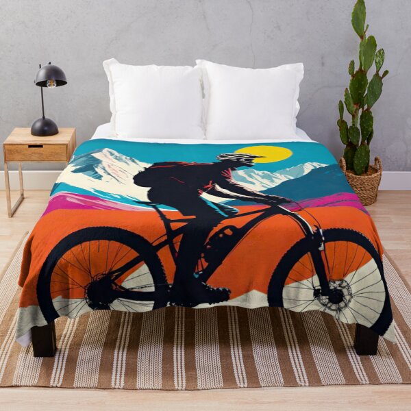 Item preview, MTB Rider Silhouette Against Sunset designed and sold by GrizzlyCollective.