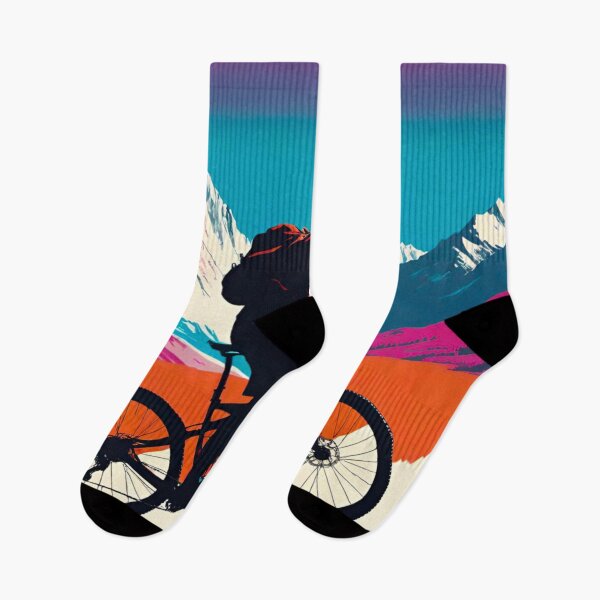 Item preview, MTB Rider Silhouette Against Sunset designed and sold by GrizzlyCollective.