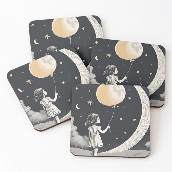 Item preview, Girl Looking at the Moon T-Shirt - Embrace the Beauty of the Night Sky designed and sold by Aqmean.