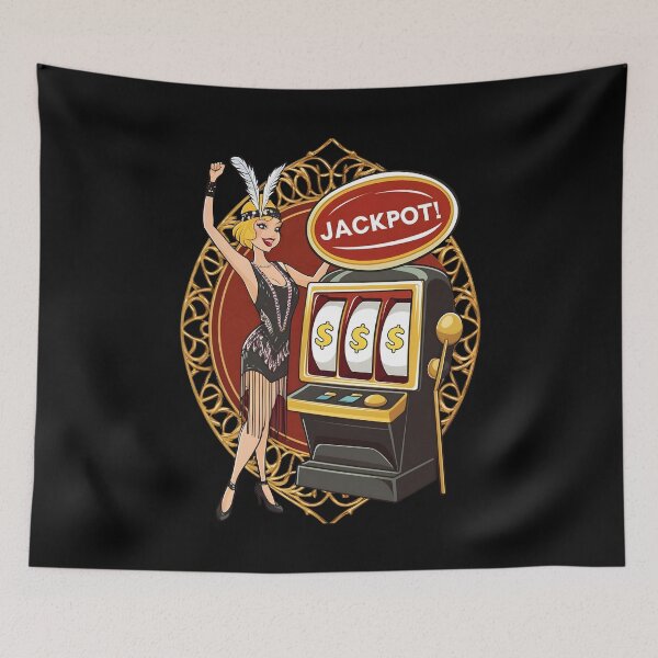 Item preview, Casino Gambling Jackpot Flapper Girl designed and sold by SloganExpress.