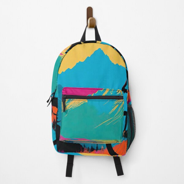 Item preview, MTB Rider Silhouette at Sunset with Scenic Mountains designed and sold by GrizzlyCollective.
