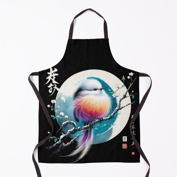 Item preview, Japanese Calligraphy Bird Shima-Enaga Tranquil Sumi-e designed and sold by NEUMANN ArtWear Boutique.
