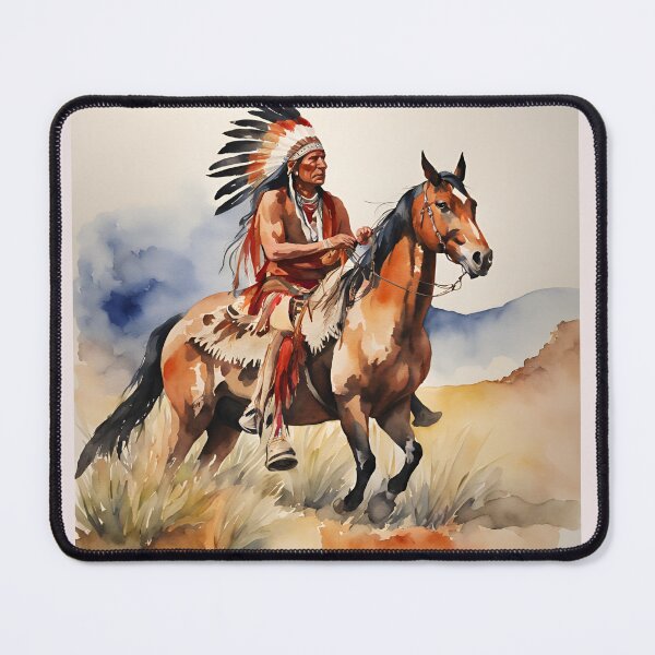 Artikelvorschau, Häuptling der Indianer zu Pferd entworfen und verkauft von Ann-Marle.