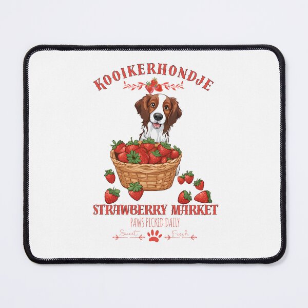 Item preview,  Coquette Aesthetic Dog Strawberry market paws picked daily sweet and fresh kooikerhondje designed and sold by GoodyPaws.