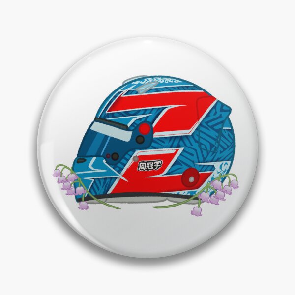 Item preview, Zhou Guanyu 2024 Silverstone Helmet With Flowers designed and sold by OriDraws.