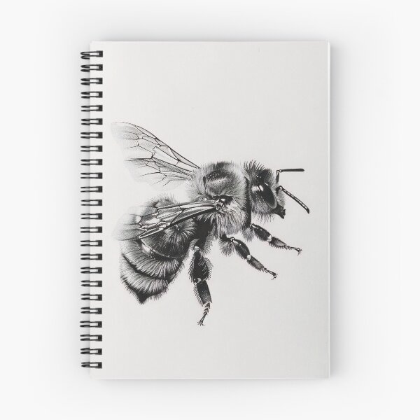 Item preview, Black and white Bee pencil drawing designed and sold by Pencil-Art.