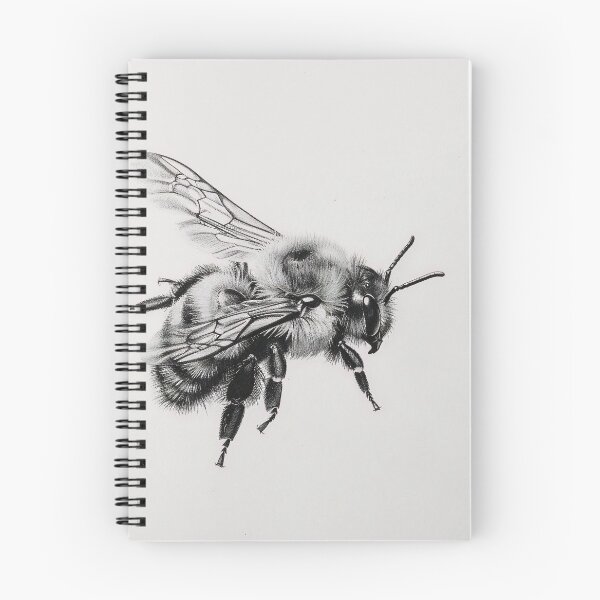 Item preview, Black and white Bee pencil drawing designed and sold by Pencil-Art.