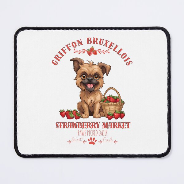 Item preview, Coquette Aesthetic Dog Strawberry market paws picked daily sweet and fresh griffon bruxellois designed and sold by GoodyPaws.