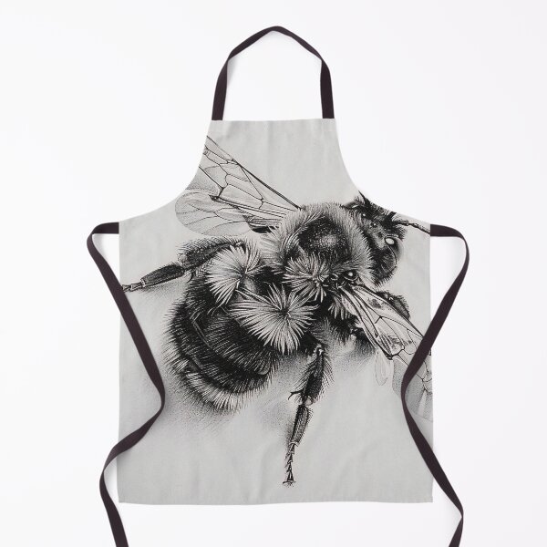 Item preview, Black and white Bee pencil drawing designed and sold by Pencil-Art.