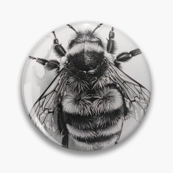 Item preview, Black and white Bee pencil drawing designed and sold by Pencil-Art.
