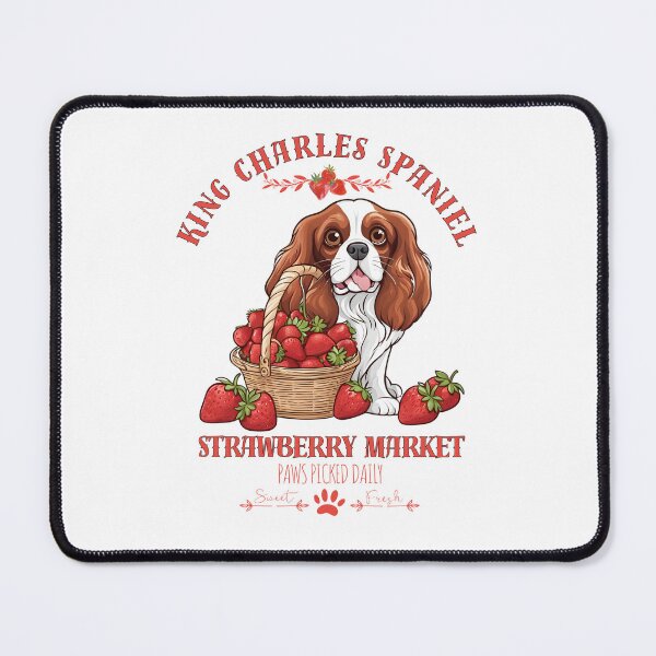 Item preview,  Coquette Aesthetic Dog Strawberry market paws picked daily sweet and fresh Cavalier king charles spaniel designed and sold by GoodyPaws.