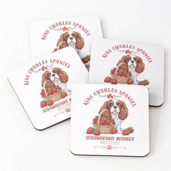 Item preview,  Coquette Aesthetic Dog Strawberry market paws picked daily sweet and fresh Cavalier king charles spaniel designed and sold by GoodyPaws.