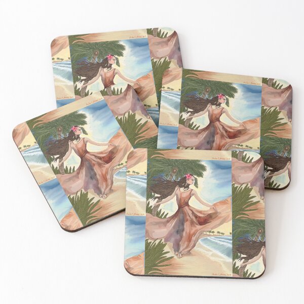Item preview, Island Girl by Paula C. Jensen, digital ArtRage painting, 2024 designed and sold by PollywogDesigns.