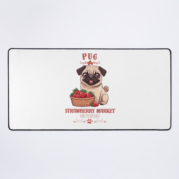 Item preview, Coquette Aesthetic Dog Strawberry market paws picked daily sweet and fresh pug designed and sold by GoodyPaws.