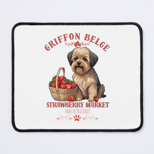 Item preview, Coquette Aesthetic Dog Strawberry market paws picked daily sweet and fresh griffon belge designed and sold by GoodyPaws.