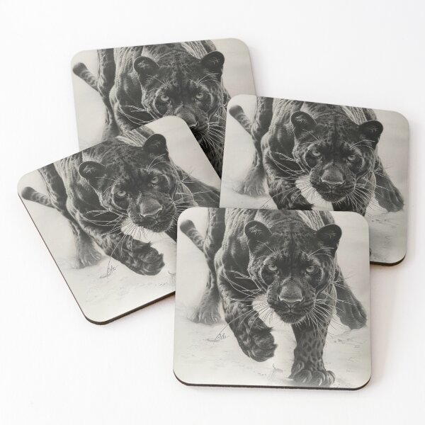 Item preview, Black and white Black Panther pencil drawing designed and sold by Pencil-Art.