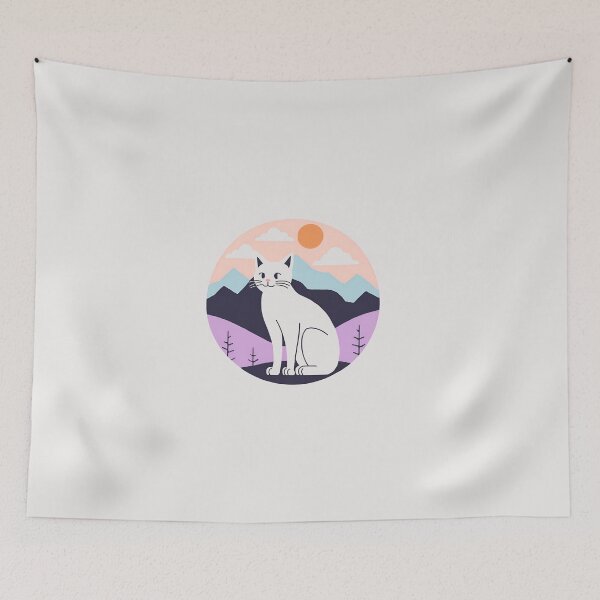 Item preview, CAT IN THE MOUNTAINS, CAT,  MOUNTAINS  designed and sold by GOLDENGARDENART.