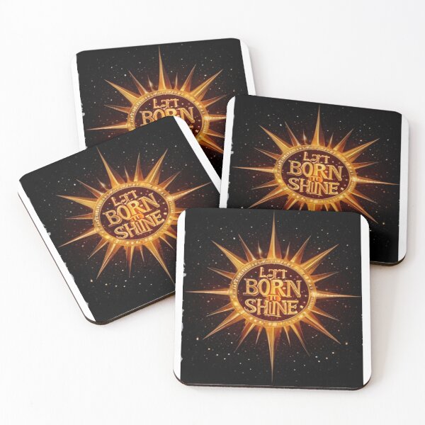 Item preview, Radiant Typography Design: "Let Born to Shine" designed and sold by merve02shop.