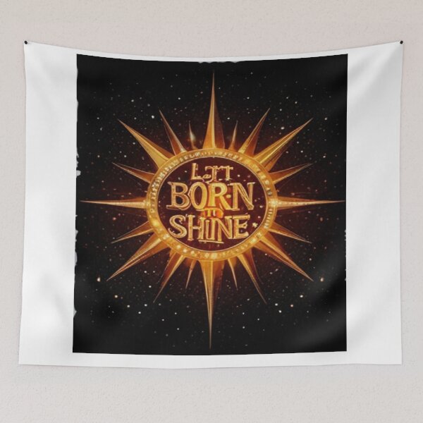 Item preview, Radiant Typography Design: "Let Born to Shine" designed and sold by merve02shop.