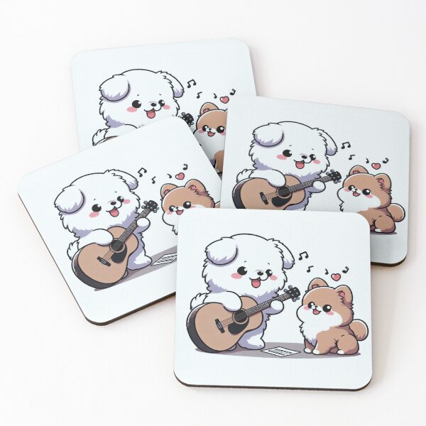 Item preview,      Somi and Mingki playing guitar designed and sold by SEOYOUNG ART SHOP.
