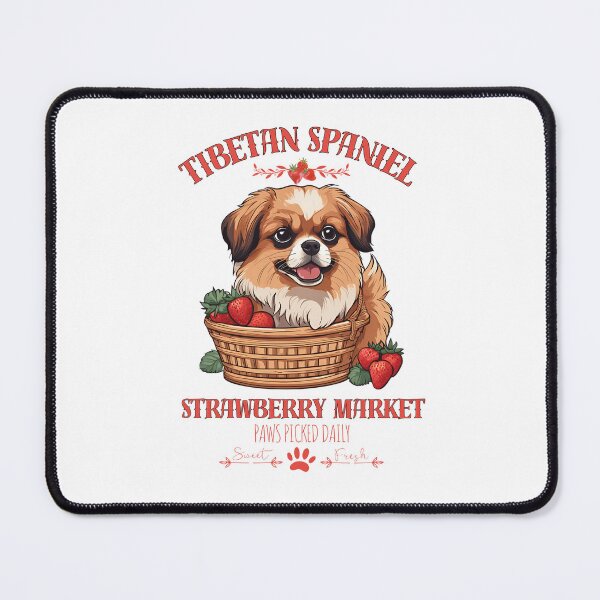 Item preview, Coquette Aesthetic Dog Strawberry market paws picked daily sweet and fresh tibetan spaniel designed and sold by GoodyPaws.