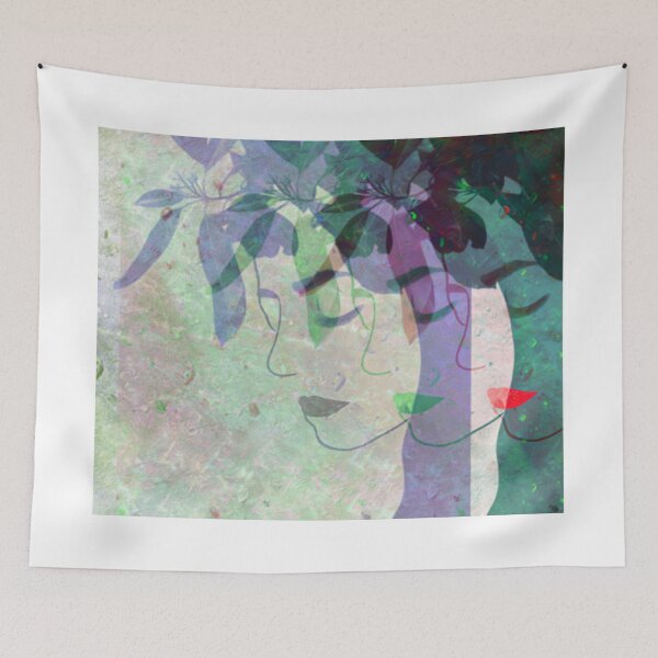 Item preview, Abstract Faces with Leaves designed and sold by WatanabeTakumiy.
