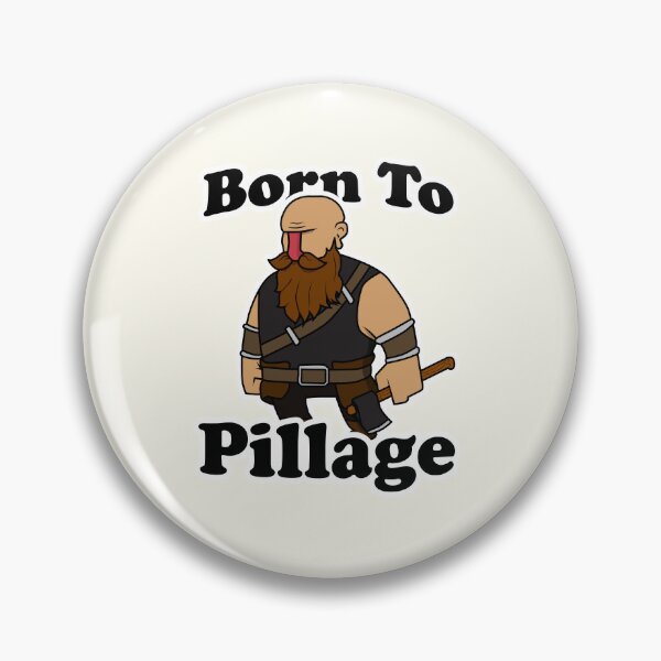 Item preview, Born to Pillage Funny Viking Cartoon Character designed and sold by Rednosestickers.
