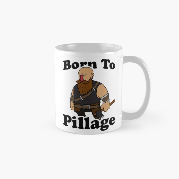 Item preview, Born to Pillage Funny Viking Cartoon Character designed and sold by Rednosestickers.