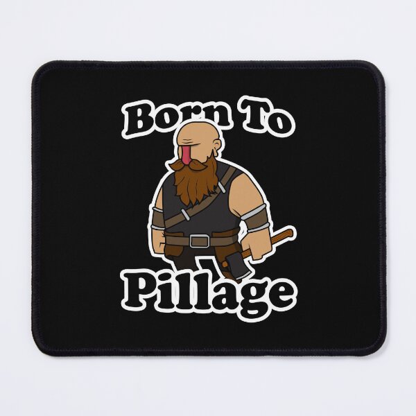 Item preview, Born to Pillage Funny Viking Cartoon Character designed and sold by Rednosestickers.